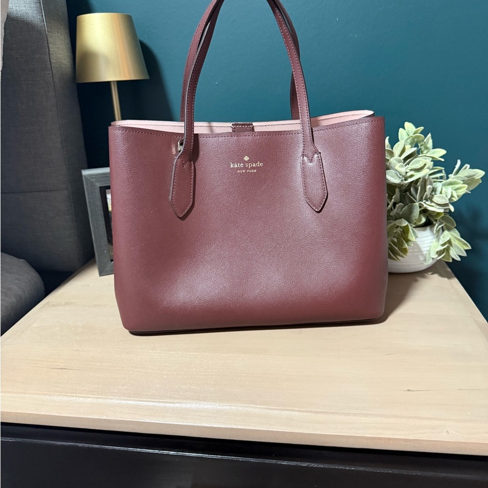 Kate Spade burgundy small/med Tote Bag